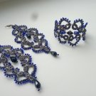Earrings Freezen sheet (green motif)