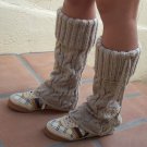 gaiters with pom-poms