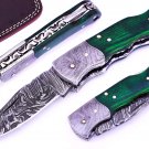 Handmade Damascus Steel Folding Pocket Knife