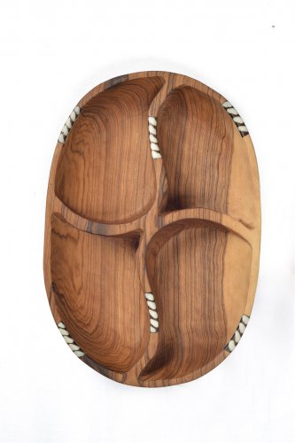 Segmented wooden bowl