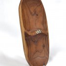 Oval shaped wooden bowl