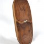 Oval shaped wooden bowl
