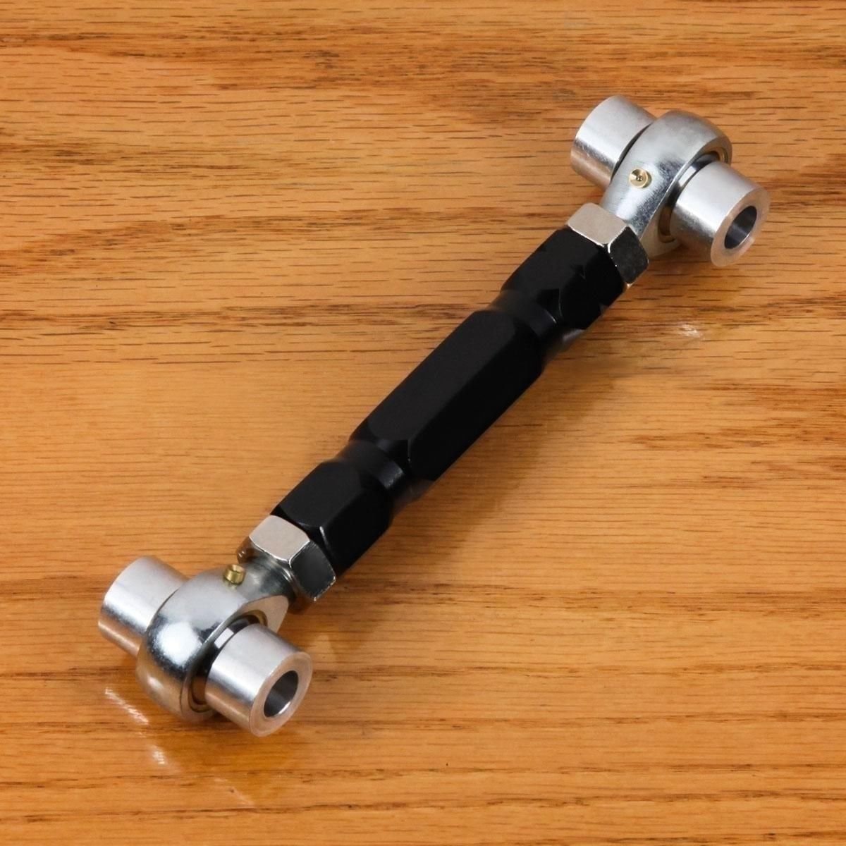 98-14 Triumph Rear Adjustable 0-4" Black Lowering Link Drop Kit Threaded RodEnds