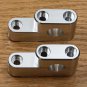 Silver Handlebar Risers 1" Up 1.25" Back Lift for 83-13 BMW Models with 7/8" bar