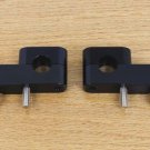 Black Handlebar Risers 1" Up 1.25" Back Lift for 83-13 BMW Models with 7/8" bars