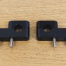 Black Handlebar Risers 1" Up 1.25" Back Lift for 76-19 Kawasaki KLR w/ 7/8" bars