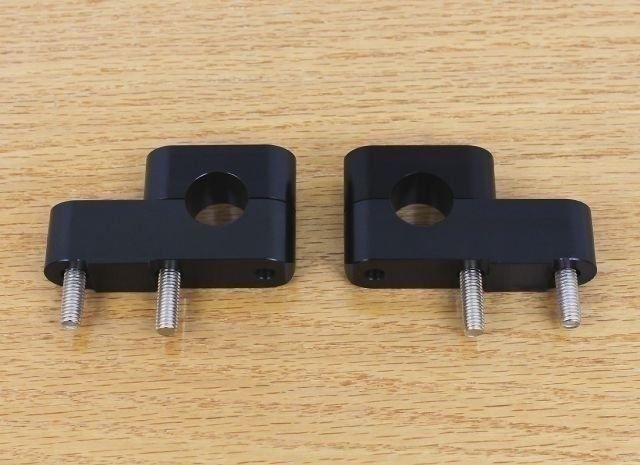Black Handlebar Risers 1" Up 1.25" Back Lift UNIVERSAL FIT Models with 7/8" bars