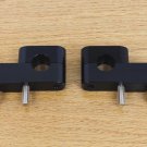 Black Handlebar Risers 1" Up 1.25" Back for 76-19 Yamaha TW WR PW w/ 7/8" bars