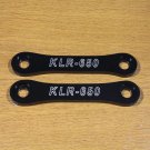 08-18 Kawasaki KLR 650 Rear 2" Black Lowering Links Dog Bones Billet Drop Kit