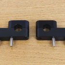 Black Handlebar Risers 1" Up 1.25" Back for 99-05 Kawasaki ZRX with 7/8" bars