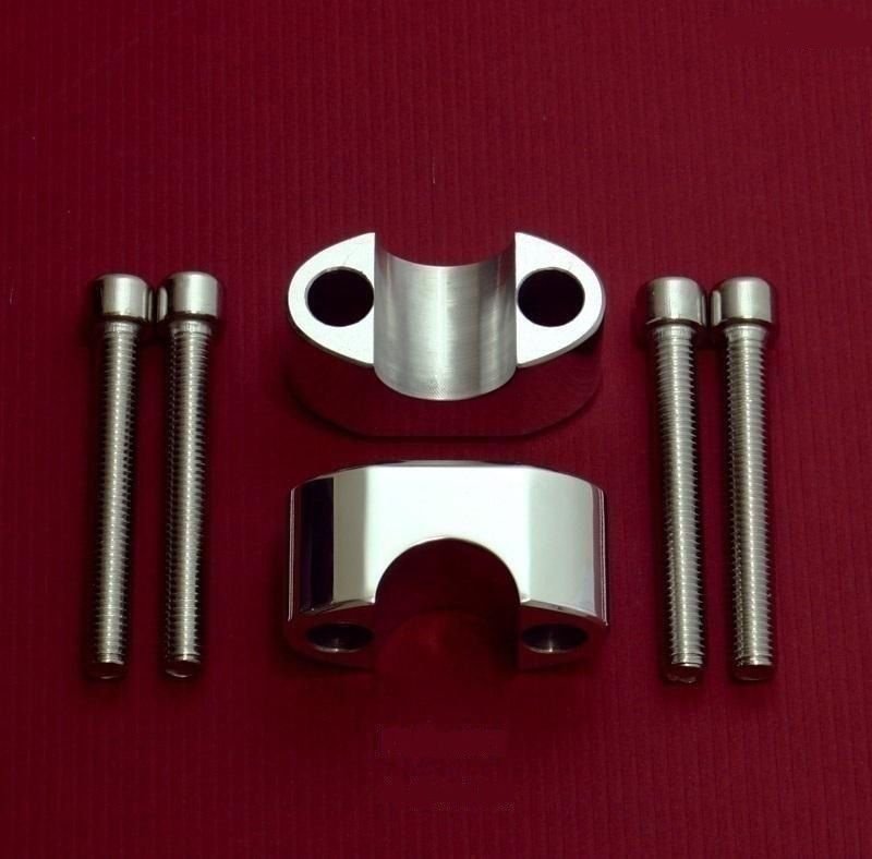87-06 Yamaha Warrior Banshee Blaster 1" up Handlebar Risers for 7/8" bars Silver
