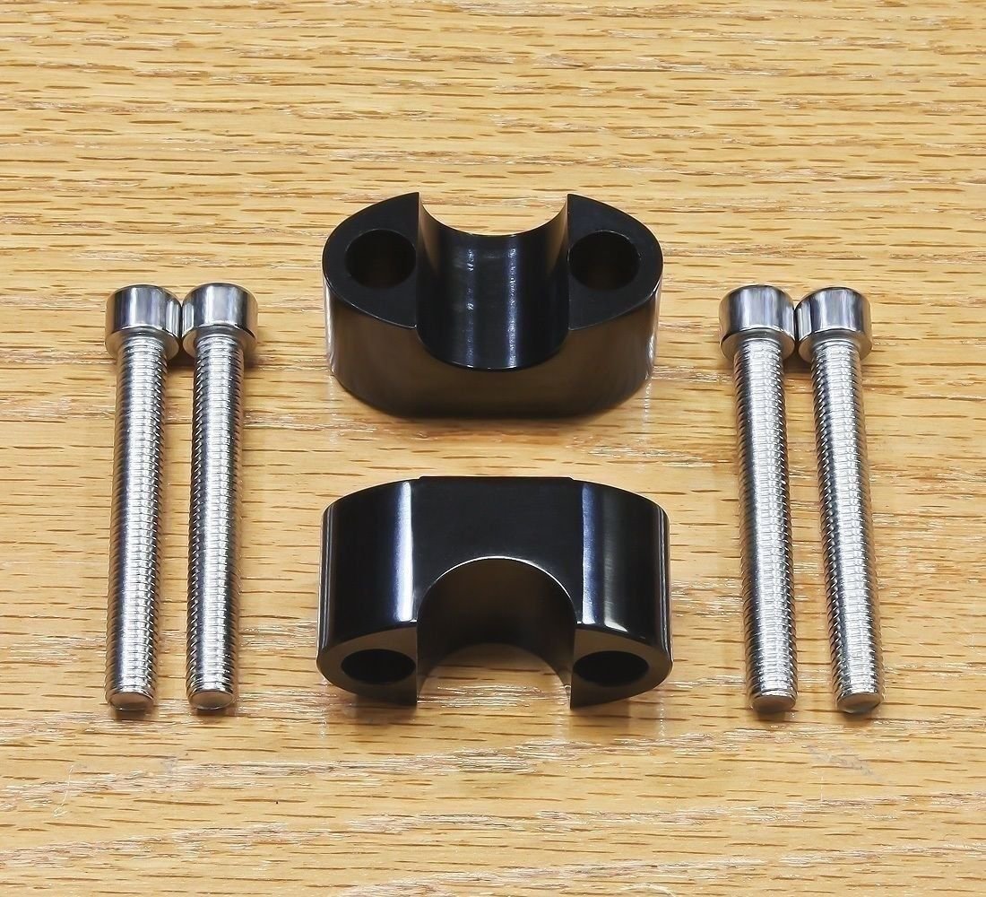 8706 Yamaha Warrior Banshee Blaster Black 1" up Handlebar Risers for 7