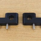 Black Handlebar Risers 1" Up 1.25" Back for 76-19 Yamaha XT Models w/ 7/8" bars