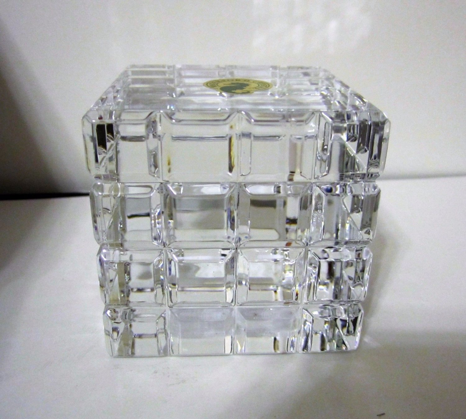Waterford Crystal London Paperweight Square Cube Engravable New Hand Signed