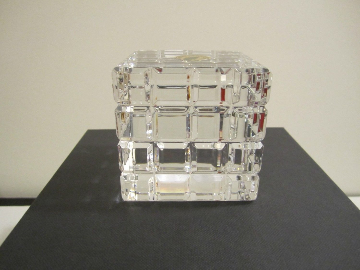 Waterford Crystal London Paperweight Square Cube Engravable New Hand Signed