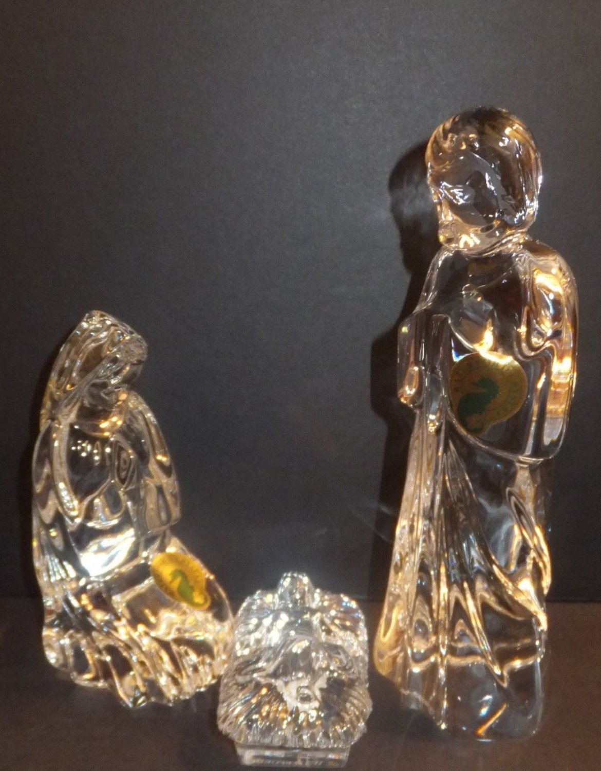 Waterford Crystal The Holy Family Nativity Set of 3 Jesus Mary Joseph ...