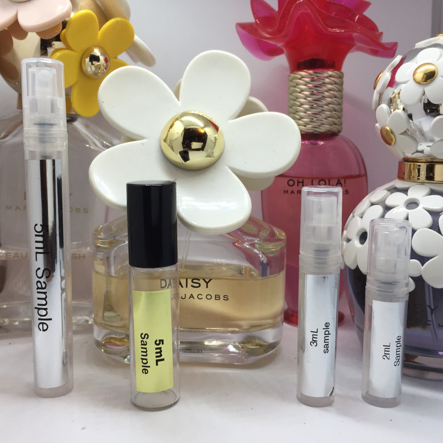 4pc 3mL MARC JACOBS EDT & EDP Travel Sample Mini Spray Atomizer or Roll