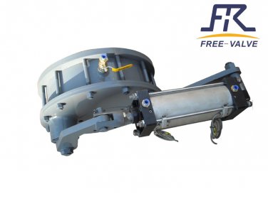 Pneumatic Ceramic Rotary Double Disc Gate Valve,ceramic gate valve
