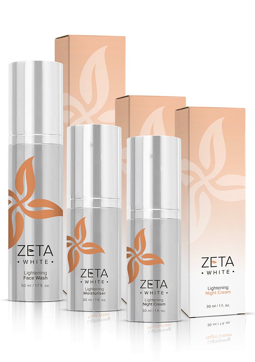 Zeta White 3-Point Skin Lightening System - No Chemicals, No Toxins, 100% Safe