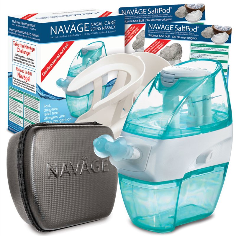 Saline Nasal Irrigation Nose Cleaner - Navage Deluxe Bundle