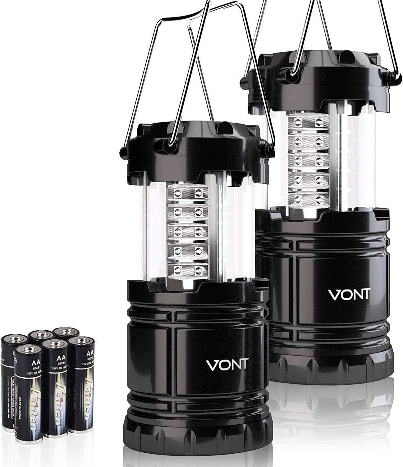 2 Pack LED Camping Lantern, Super Bright Portable Survival Lanterns