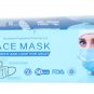 Pack of 100 Disposable 3-Layer Medical Face Masks