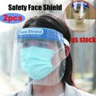 2 Safety Face Shield Screen Protector, Full Face Transparent Breathable Anti-Saliva Protect Screen
