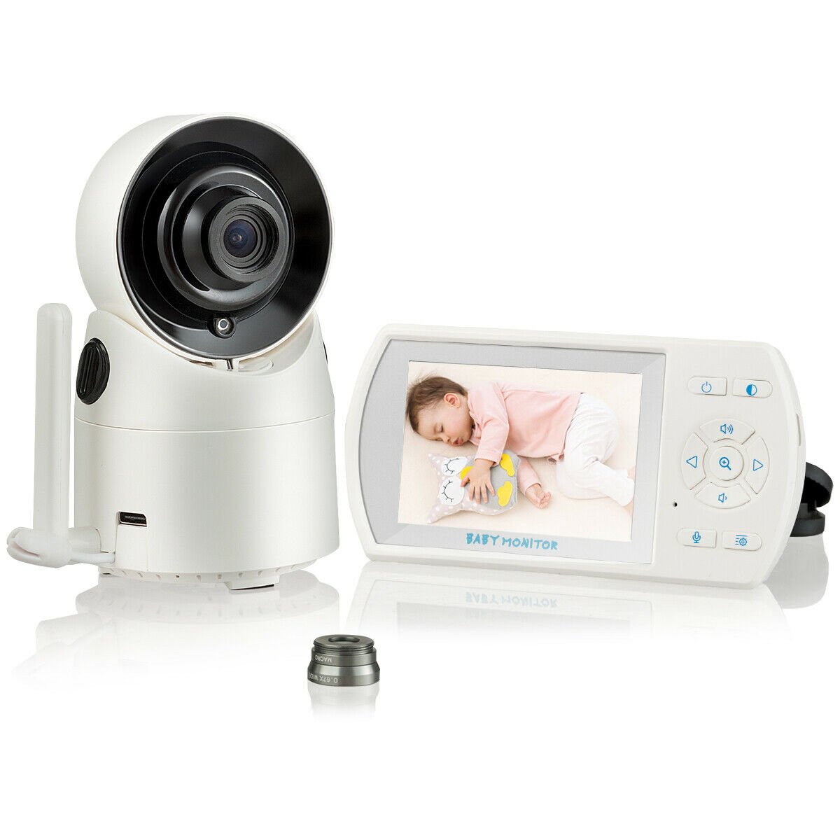 Costway Security Video Baby Monitor W/ Tilt-Zoom VOX Auto Camera Infrared Night Vision