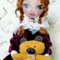 Author's collectible textile doll &Acirc;&laquo;SCARLETT&Acirc;&raquo;.