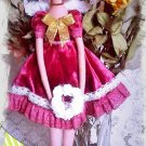 Collectible textile handmade doll "Fairy of the pink dreams".