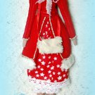 Collectible textile handmade doll "Snow Maiden".