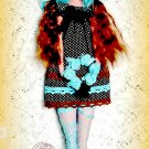 Collectible textile handmade doll "Fairy of the chocolate mood".