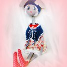Collectible textile handmade doll  ''Сharming bunny-teen''.
