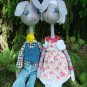 Collectible textile handmade doll ''Charming bunny-teen''.