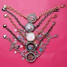 HOT Magnetic Crystal Living Memory Locket Bracelet Chain Fit Floating Charms