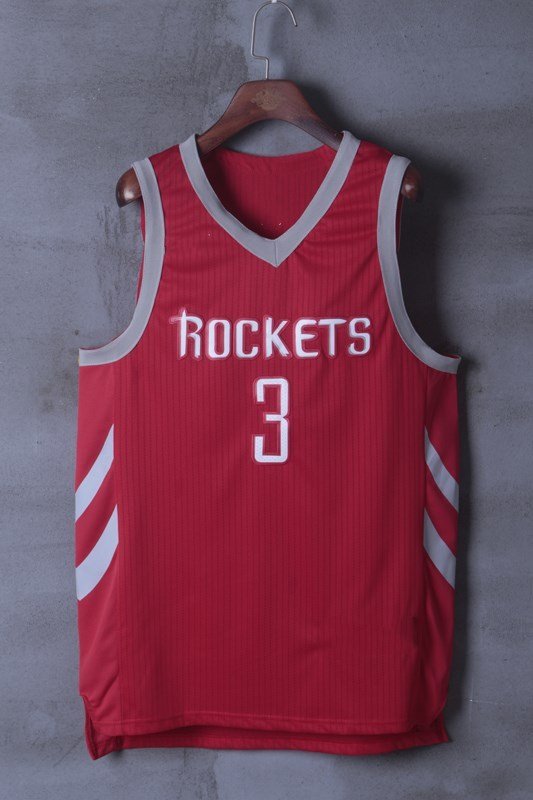 Mens Chris Paul Jersey 3 Houston Rockets Stitched Basketball Jersey Red