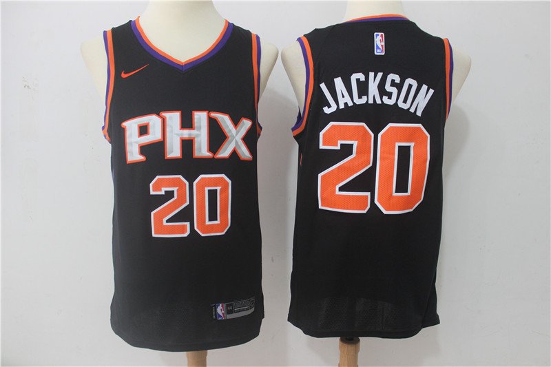 Mens Phoenix Suns 20 Josh Jackson Stitched Basketball Jersey Black
