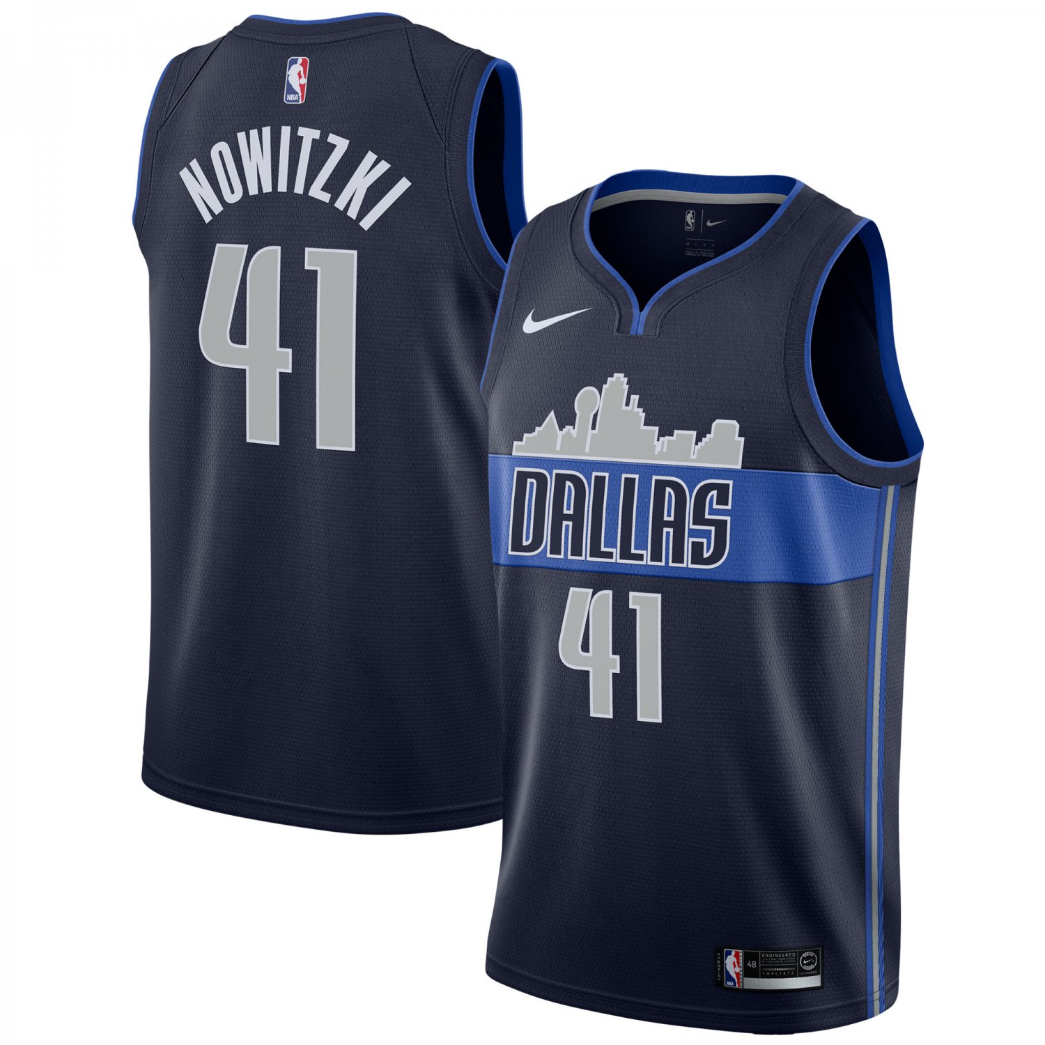 Dallas Mavericks #41 Dirk Nowitzk Black Basketball Swingmen Jersey