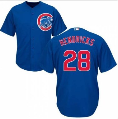 Men's #28 Kyle Hendricks Chicago Cubs Blue Cool Base Jerseys