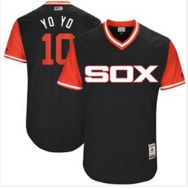 Men's Chicago White Sox #10 Yoan Moncada YoYo Jersey Black 2017 Players Weekend