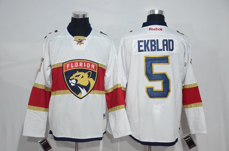Swen Logo Florida Panthers 5 Aaron Ekblad White Jerseys