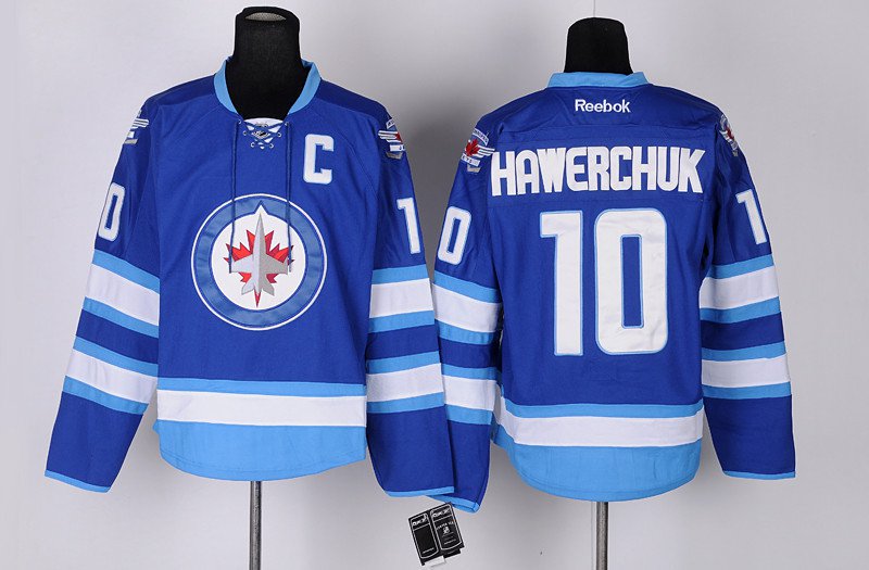 Men's New York Winnipeg 10 Dale Hawerchuk Blue Jersey