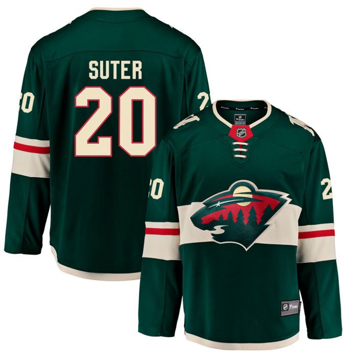 New Men's Suter #20 Minnesota Wild Home Jersey