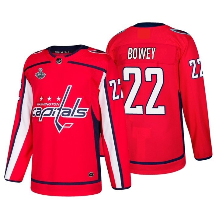 Washington Capitals Jersey #22 Madison Bowey Stanley Red