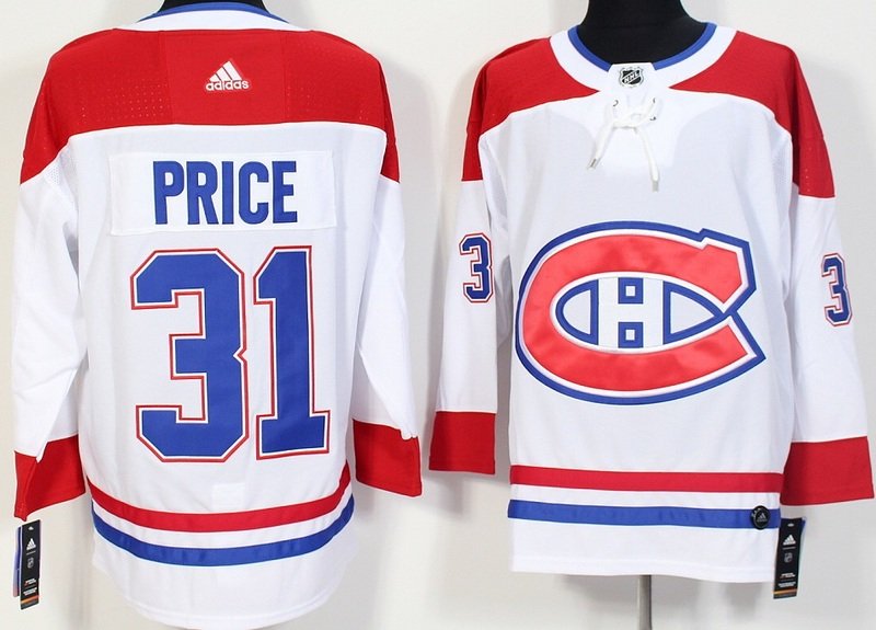 Men Montreal Canadiens 31# Carey Price Jersey White