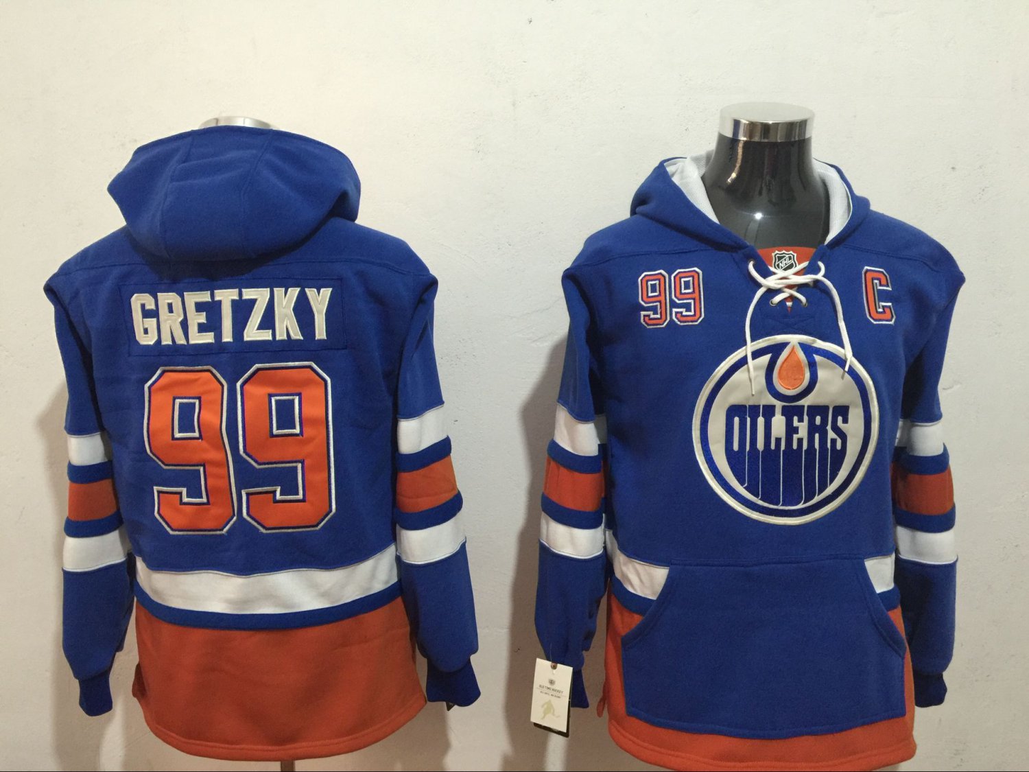 Men Edmonton Oilers 99# Wayne Gretzky Jersey Blue