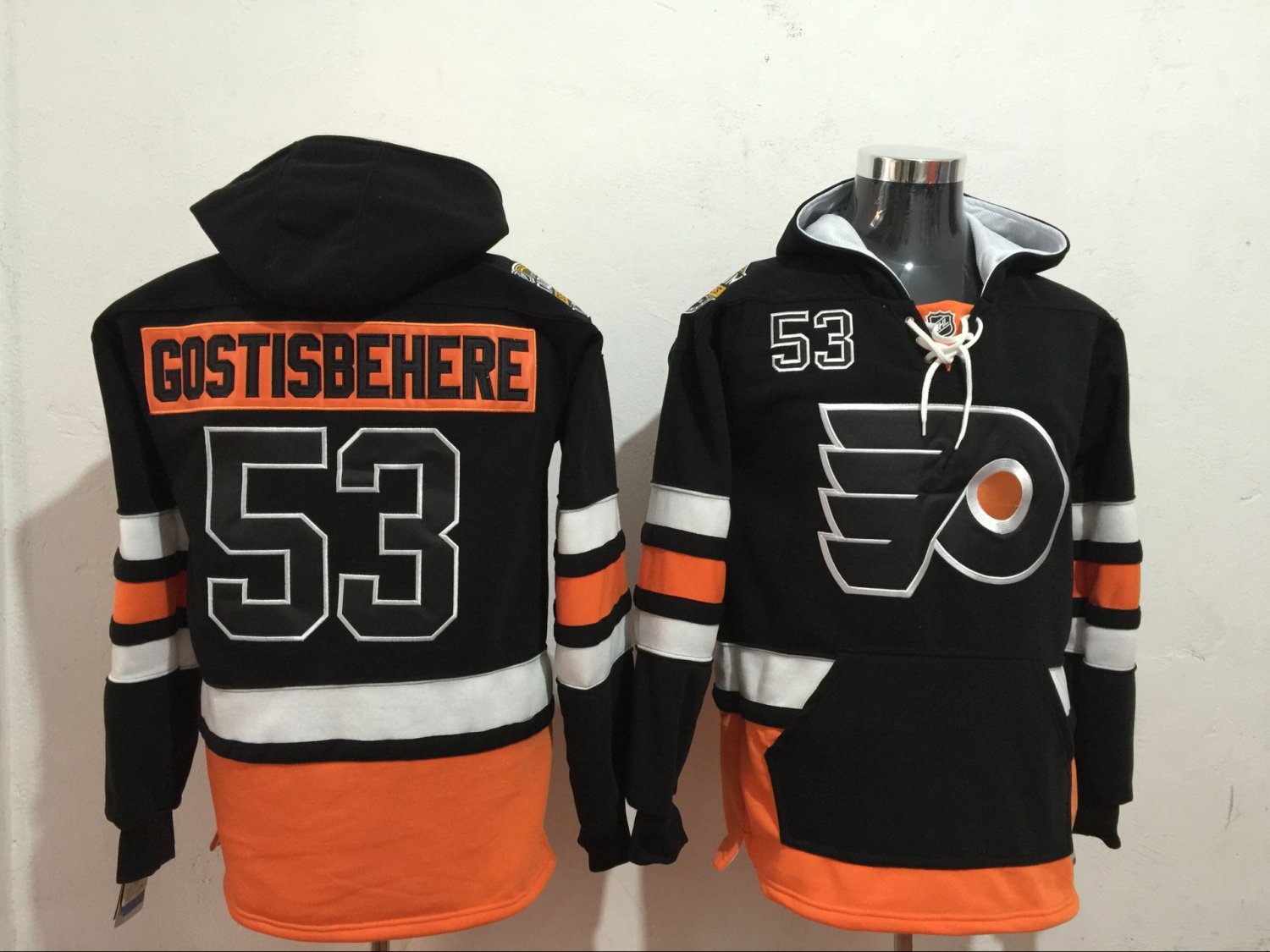 Men Philadelphia Flyers 53# Shayne Gostisbehere Jersey Black