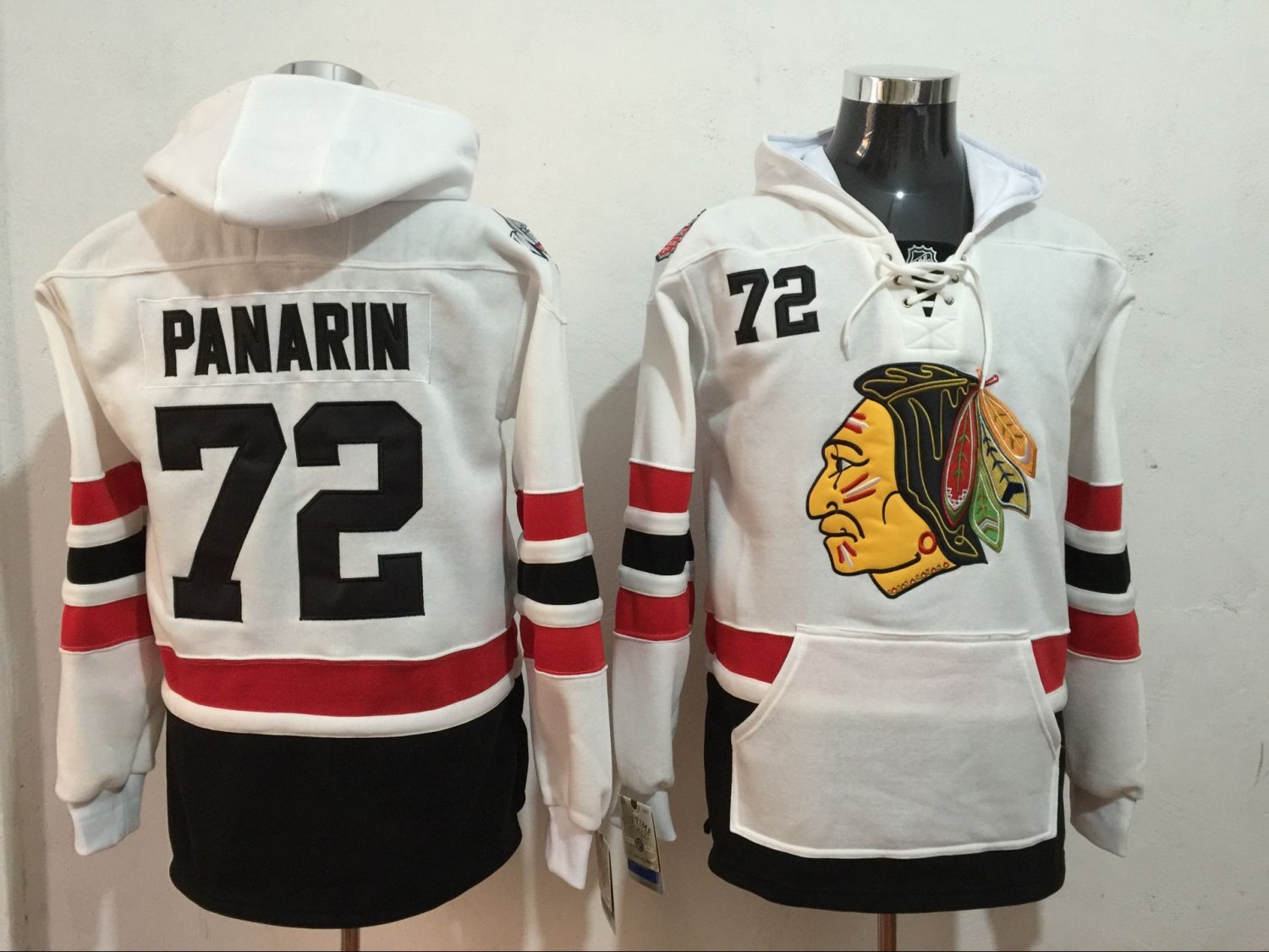 Men Chicago Blackhawks 72# Panarin Jersey White