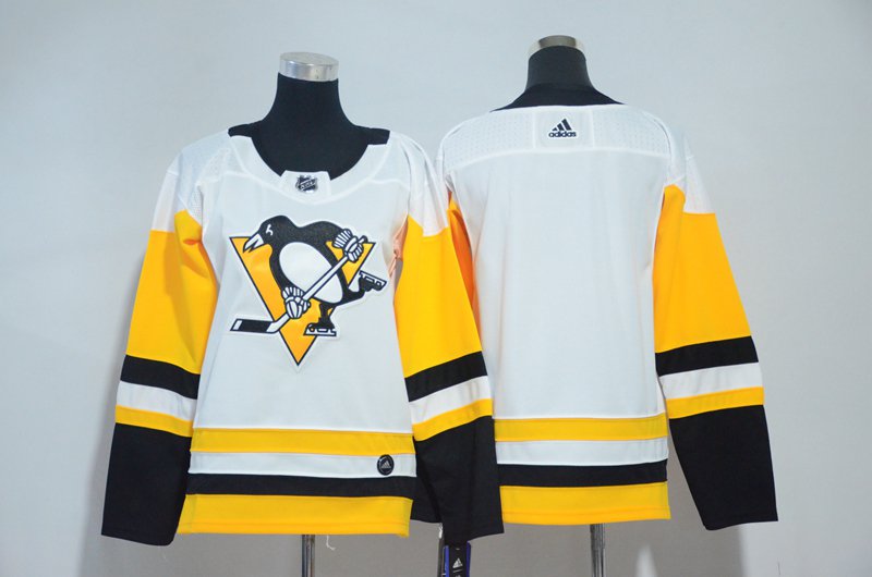 Women Pittsburgh Penguins Blank Jersey White
