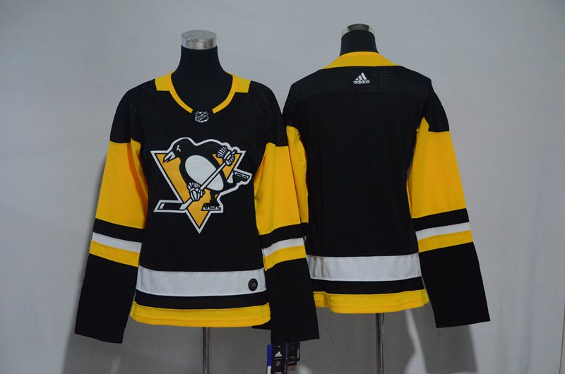 Women Pittsburgh Penguins Blank Jersey Black